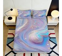 3D Printed Galaxy Fitted Sheet Microfiber Deep Pocket Non-Slip Dreamy Galaxy Mattress Fitted Cover for Bedroom Home 180x200x25cm