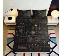 3D Printed Galaxy Mechanic Fitted Sheet Microfiber Deep Pocket Non-Slip Bedroom Bedding Mechanic Mattress Fitted Cover Washable 160x200x25cm