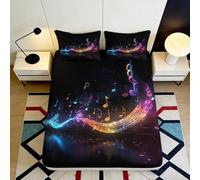 3D Printed Galaxy Starry Sky Fitted Sheet Microfiber Soft Colourful Cosmic Nebula Bed Cover for Bedroom Dorm Decor 90x200x25cm