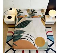 3D Printed Galloping Horse Fitted Sheet Microfiber Soft Non Slip Wild Stallion Bed Sheet Machine Washable Home Decor 90x200x25cm