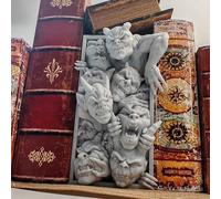 3D Printed Gargoyle Bookend, Marble-Style Gothic Shelf Decor (Gothic Gargoyle)