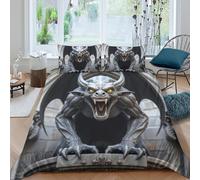 3D Printed Gargoyle Quilt Cover, Microfiber Duvet Cover Hidden Zipper for