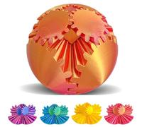 3D Printed Gear Ball Fidget Toy, 3D Printed Fidget Gear Sphere, Stress Relief Anxiety Fun Gearsphere Fidget Toy for Office and Home, Birthday for Adults Kids