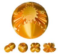 3D Printed Gear Ball Fidget Toy - Steampunk GearSphere Spinner, Durable Smooth Rotation Stress Relief Desk Gadget, Unique Birthday for Teen Boys & Adults (Gold)