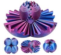 3D Printed Gear Ball,Gear Ball Spin Ball Cube Fidget Toy Relief Stress Gear Ball Fidget Toy Spinning Ball Fingertip Toy Funny Torque Ball Turning Fidget Toys For Adults Kids(Purple)