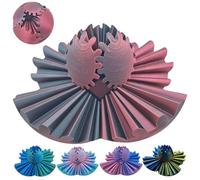 3D Printed Gear Ball Spin Toy - Gearsphere - The Steampunk Whirling Wonder Fidget Gear Ball, Stress Relief Toy for Kids and Adults, Unique Gift for Friends and Family (Black Red, 3.1In(8CM))