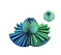 3D Printed Gear Sphere Fidget Toy - 8CM Portable Gear Ball, Steampunk Whirling Wonder Fidget Gearsphere, Torque Ball Turning Toys, Stress Relief Toys for kids Adults Home Travel Anxiety ADHD