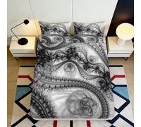 3D Printed Geometric Spiral Fitted Sheet Microfiber Deep Pocket Bedroom Bedding Geometric Spiral Mattress Fitted Cover Full Wrap Non-Slip 90x200x25cm