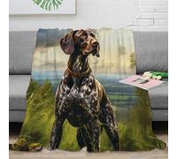 3D Printed German Shorthaired Pointer Blanket Soft And Warm Super Soft Cozy Fuzzy Warm Throws with Anti-wrinkle/anti-tarnishing Lightweight for Sofa Bed Decor Bedroom Decor 40x50inch(100x130cm)