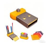 3D Printed Giant USB Organizer | Sticky Note Dispenser, Multifunctional Desk Organizer & Planner Stencils | Desk Note Holder with Hidden Storage Compartment