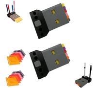 3D Printed Giant USB Organizer, Sticky Note Holder &Stencils USB, Push Button Sticky Note Dispenser, Note Holder Desktop Organizer with Hidden Storage Compartment, 6 Colorful Drawing Stencils (2pcs)