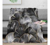 3D Printed Ginkgo leaves Couch Blanket Microfiber Warm Soft Bedding Lightweight Modern botanical art design Cozy Throw Blanket Luxurious Gift for Wedding Anniversary Newlyweds 50x60inch(127x152cm)