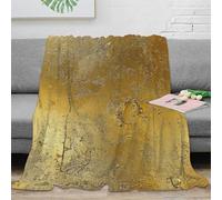 3D Printed Golden texture Cozy Throw Blanket Microfiber Warm Cosy Bedding Vintage ornamental design Blanket Machine Washable No Shedding Anti Static for Adults Kids Families 40x50inch(100x130cm)
