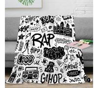 3D Printed Graffiti Art Nap Blanket Microfiber Warm Soft Bedding Lightweight Urban Street Illustration Thermal Blanket Breathable Thermal Insulating for Adults Teens Kids 50x60inch(127x152cm)