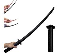 3D Printed Gravity Retractable Samurai Sword Model Toys, 3D Printing Fidget Samurai Toy, Funny Plastic Telescopic Katana Toy, Creative Decompression Tricky Toy (Black)