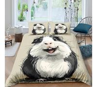 3D Printed Guinea Pig Duvet Cover, Microfiber Comforter Cover Hidden Zipper