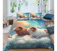 3D Printed Guinea Pig Quilt Cover, Microfiber Duvet Cover Hidden Zipper for