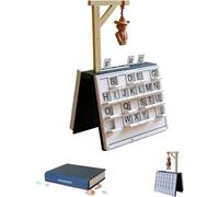 3D Printed Hangman Game Book, PlayBook'd - Hangman, Foldable Magnetic Word Guessing Sporting, Portable Books Design Board Game for Adults Book-A