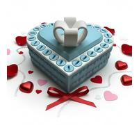 3D Printed Heart Shaped Prank Gift Box, Annoying Gift Box, Storage Boxes for Rings Necklaces for Valentine’s Day Weddings Birthday Anniversary All Occasions