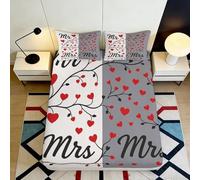 3D Printed Heart Tree Fitted Sheet Microfiber Deep Pocket Bedroom Bedding Heart Tree Mattress Fitted Cover Non Slip Home All Ages 120x200x25cm