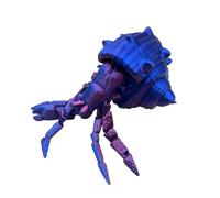 3D Printed Hermit - Crab Toy, Movable Model, Flexible Animals with Multiple Joints, Stress Relief Fidget Device, Creative DIY Ornament for Home Decoration, Office, Desk, Table Rain