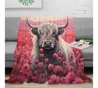 3D Printed High -mortar Cow Blankets Ultra-soft Super Soft Cozy Fuzzy Warm Throws with Anti-wrinkle/anti-tarnishing Lightweight Kids Boys Girls Christmas Birthday Present Present 50x60inch(127x152cm)