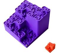 3D Printed Hilbert Curve Marble Run, Fractal Ball Track Mathematical Desk Toy & Kinetic Art, Relaxing Stress Relief Ornament for Adults and Creative Home Decor (#2)