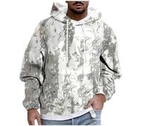 3D Printed Hoodie Mens 3D Print Floral Hoodie Sweat Cotton Pullover Drawstring Fleece Long Sleeve Plain Tracksuit Camping Jumper Hooded Tops Fashion Halloween Classic Work Hoody Leisurewear White