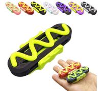 3D Printed Hot Dog Fidget Slider, EDC Fidget Toys for Adults with Click Sound & Tactile Feedback, Stress Relief Toy Gadget for Adults, Compatible with SinaiN Sliders (Green/Black, Slider)
