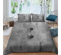 3D Printed Hourglass King Size Duvet Cover Sets Microfibre Minimalist Wall Art 3 Piece Bedding Sets Quilt Cover 230x220 cm Zipper Closure and 2 Pillowcases for Kingsize Bed F.1931