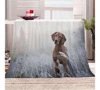 3D Printed Hungarian Vizsla Dog Blanket Super Soft Warm Cozy Throw Blanket for Adults Kids Girls Boys Outdoor Bedroom living Room Bed Couch Sofa Flannel Blanket 50"x60" Dog Animal