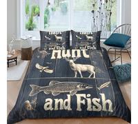 3D Printed Hunt Duvet Cover, Microfiber Comforter Cover Hidden Zipper for
