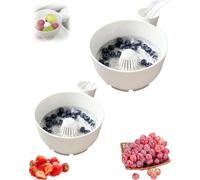 3D Printed Hydro Bowl, 2026 automatic fruit washer spinner bowl, Snail Drain Rapid Rinsing, Multipurpose Rinse Drain Basket, Space Saving(Small+Big)