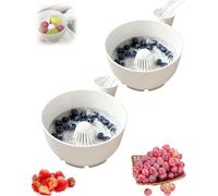 3D Printed Hydro Bowl, 2026 automatic fruit washer spinner bowl, Snail Drain Rapid Rinsing, Multipurpose Rinse Drain Basket, Space Saving(2 PCS Big)