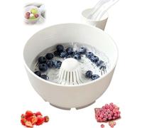 3D Printed Hydro Bowl, 2026 automatic fruit washer spinner bowl, Snail Drain Rapid Rinsing, Multipurpose Rinse Drain Basket, Space Saving(1 PCS Big)