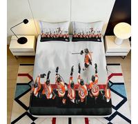 3D Printed Ice Hockey Fitted Sheet Microfiber Non-Slip Deep Pocket Ice Hockey Mattress Fitted Cover Bedroom Bedding for Adults Teens 200x200x25cm