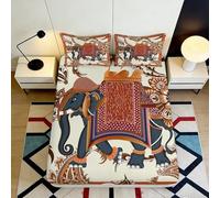 3D Printed Indian Elephant Boho Fitted Sheet Microfiber Soft Anti-Slip Mandala Mattress Cover Bedroom Decor 120x200cm 120x200x25cm