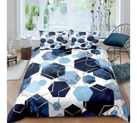 3D Printed Irregular Patterns Super King Duvet Cover Set 3 Piece Microfibre Bedding Set Modern Style Quilt Cover 260x220 cm with 2 Pillowcases 50x75 cm and Zipper Closure j.2052