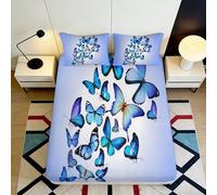 3D Printed Jungle Animals Fitted Sheet Microfiber Deep Pocket Non-Slip Bedding Set Jungle Animals Mattress Fitted Cover Washable for All Ages King（160x200cm）