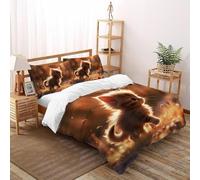 3D Printed Kawaii Kitten Quilt Cover Cute Pet Animal Bedding Set 3Pcs Soft Microfiber with Pillowcases,Hidden Zipper for Boys And Girls King（220x240cm） Room Decor