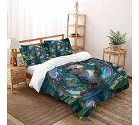 3D Printed Kawaii Otter Duvet Cover Wild Cute Animal Bedding Set 3Pcs Soft Microfiber with Pillowcases,Hidden Zipper for Junior Collection Double（200x200cm） Room Decor