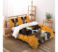 3D Printed Kawaii Puppy Duvet Cover Cute Pet Animal Bedding Set 3Pcs Soft Microfiber with Pillowcases,Hidden Zipper for Boys And Girls Double（200x200cm） Room Decor