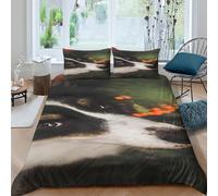 3D Printed Koi Pond Duvet Cover, Microfiber Comforter Cover Hidden Zipper