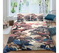 3D Printed Landscape Quilt Cover, Microfiber Duvet Cover Hidden Zipper for