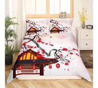 3D Printed Lantern Double Bed Duvet Cover Set For Kids Teens Chinese StyleBedding Set The Ultra-Soft 3 Pieces includes1 Quilt Covers 200x200 and 2 Pillowcases J.3106