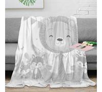 3D Printed lion baby Soft Throw Microfiber Ultra Soft Warm Bedding Cartoon animal Bed Throw Premium Gift for Wedding Anniversary Couples Newlyweds 40x50inch(100x130cm)