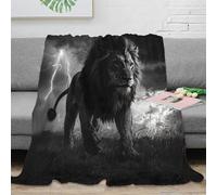 3D Printed Lion Throw Blanket Fluffy Soft Cozy Super Soft Cozy Fuzzy Warm Throws with Anti-wrinkle/anti-tarnishing Lightweight for Sofa Bed Decor Bedroom Decor 80x90inch(200x230cm)