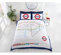 3D Printed London Underground Duvet Cover 260x220 3PC Duvet Set with Zipper Closure and 2 Pillowcases 50x75 Art Soft Breathable Microfiber Bedding Set 4217-I