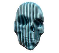 3D Printed Luminous Quantum Skull, 3D Printing Glow Skulls Toy, Cool Cyberpunk Gothic Interlocking Fidget Decor, Skull Toys That Glow in the Dark (Blue)