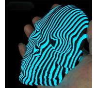 3D Printed Luminous Quantum Skull Skull Masks Glow In The Dark Cool Cyberpunk Gothic Decor Fidget Toys Relieve Stress Home Desktop Ornaments 1/2pcs